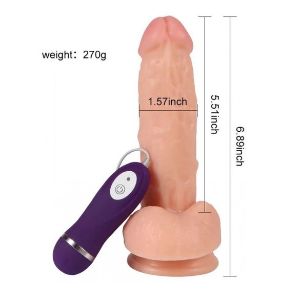 Kassadin Titreşimli Gerçekçi Realistik Penis 17.5 cm