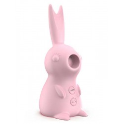 Tavşan Şeklinde Klitoral Emiş ve Dil Vibratörü Şarjlı